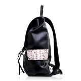 Ammoment - Python in Roccia - Leather Zane Large Backpack