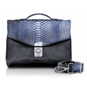 Ammoment - Python in Calcite Grey - Leather Briefcase -  Orion Business Bag