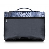 Ammoment - Python in Calcite Grey - Leather Briefcase -  Orion Business Bag