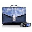Ammoment - Python in Calcite Blue - Leather Briefcase -  Orion Business Bag