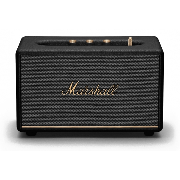 Marshall - Acton III - Nero e Ottone - Bluetooth Speaker Portatile - Altoparlante Iconico di Alta Qualità Premium Classico