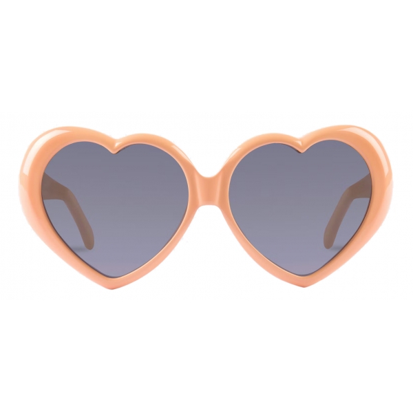 Moschino - Hearts Sunglasses - Orange - Moschino Eyewear
