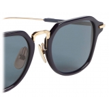 Thom Browne - Navy and White Gold Clubmaster Sunglasses - Thom Browne Eyewear