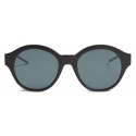 Thom Browne - Black and Grey Round Sunglasses - Thom Browne Eyewear