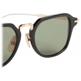 Thom Browne - Occhiali da Sole Clubmaster Neri Bianchi e Oro - Thom Browne Eyewear