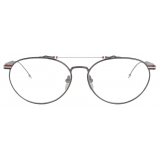Thom Browne - Black Iron Oval Aviator Sunglasses - Thom Browne Eyewear