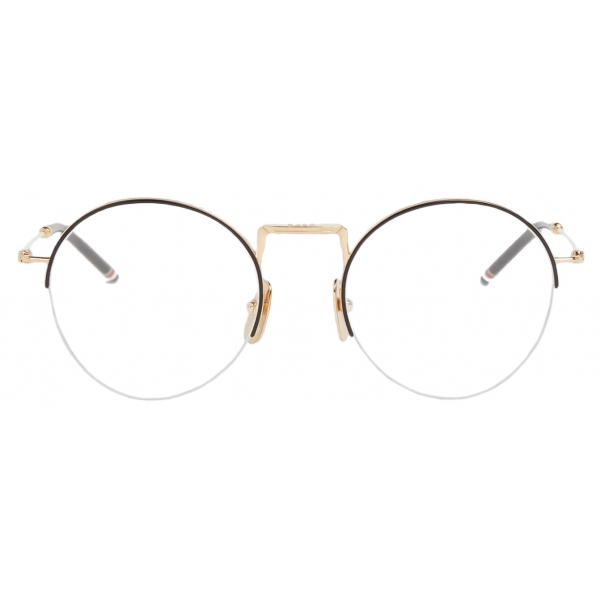 Thom Browne - White Gold Hingless Round Glasses - Thom Browne Eyewear