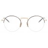 Thom Browne - Occhiali da Vista Rotondi Senza Cerniere in Oro Bianco - Thom Browne Eyewear