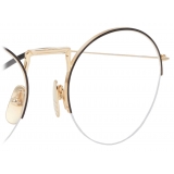 Thom Browne - Occhiali da Vista Rotondi Senza Cerniere in Oro Bianco - Thom Browne Eyewear