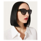 Valentino - Cat-Eye Acetate Frame Sunglasses with Vlogo Signature - Black - Valentino Eyewear
