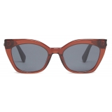 Stella McCartney - Geometric Sunglasses - Shiny Transparent Rust  - Stella McCartney Eyewear