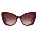 Dolce & Gabbana - DG Crossed Sunglasses - Burgundy - Dolce & Gabbana Eyewear