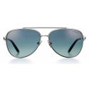 Tiffany & Co. - Pilot Sunglasses - Silver Gradient Blue - Atlas Collection - Tiffany & Co. Eyewear