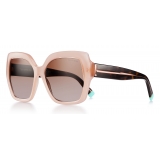 Tiffany & Co. - Occhiale da Sole Quadrati - Beige Opale Marrone Sfumato - Collezione Atlas - Tiffany & Co. Eyewear