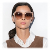 Tiffany & Co. - Occhiale da Sole Quadrati - Beige Opale Marrone Sfumato - Collezione Atlas - Tiffany & Co. Eyewear