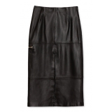 La Rando - Adrogue Skirt - Morbida Pelle di Agnello - Nero - Gonna Artigianale - Pelle di Alta Qualità Luxury