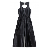 La Rando - Beccar Dress - Morbida Pelle di Agnello - Nero - Vestito Artigianale - Pelle di Alta Qualità Luxury