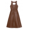 La Rando - Beccar Dress - Morbida Pelle di Agnello - Marrone - Vestito Artigianale - Pelle di Alta Qualità Luxury