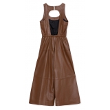 La Rando - Beccar Dress - Soft Lambskin - Brown - Artisan Dress - Luxury High Quality Leather