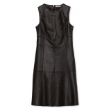 La Rando - Berazategui Dress - Morbida Pelle di Agnello - Nero - Vestito Artigianale - Pelle di Alta Qualità Luxury