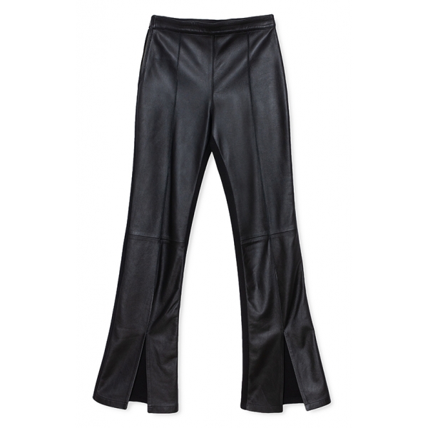 La Rando - Buenos Aires Leggins - Pelle di Agnello - Nero - Pantaloni Artigianali - Pelle di Alta Qualità Luxury