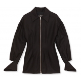 La Rando - Burzaco Jacket - Lana - Nero - Giacca Artigianale - Pelle di Alta Qualità Luxury