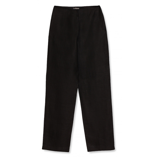 La Rando - Burzaco Pants - Wool - Black - Artisan Pants - Luxury High Quality Leather