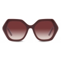 Dolce & Gabbana - DG Crossed Sunglasses - Burgundy - Dolce & Gabbana Eyewear