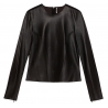 La Rando - Esquel Top - Pelle di Agnello - Nero - Top Artigianali - Pelle di Alta Qualità Luxury