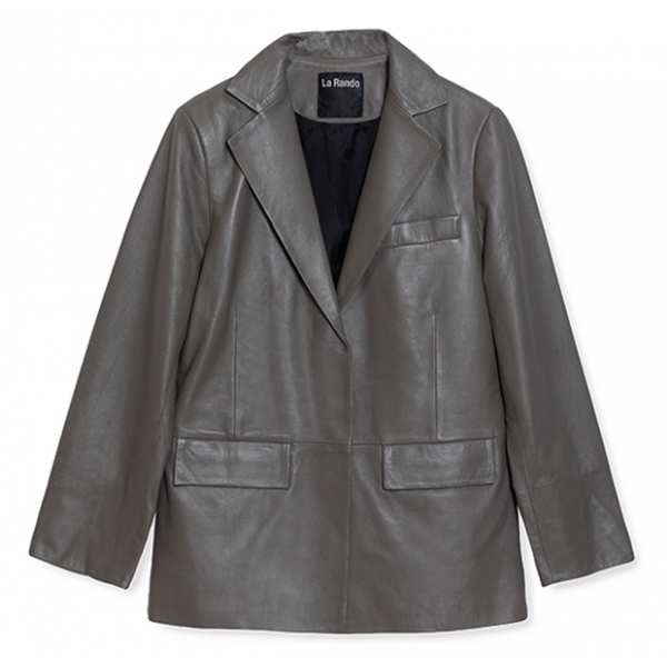 La Rando - Ezpeleta Blazer - Soft Lambskin - Grey - Artisan Jacket - Luxury High Quality Leather