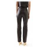 La Rando - Ezpeleta Pants - Morbida Pelle di Agnello - Nero - Pantaloni Artigianali - Pelle di Alta Qualità Luxury