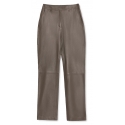 La Rando - Ezpeleta Pants - Soft Lambskin - Grey - Artisan Pants - Luxury High Quality Leather