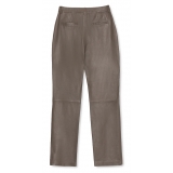 La Rando - Ezpeleta Pants - Morbida Pelle di Agnello - Grigio - Pantaloni Artigianali - Pelle di Alta Qualità Luxury