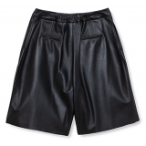 La Rando - Florida Shorts - Pelle di Agnello - Nero - Pantaloni Artigianali - Pelle di Alta Qualità Luxury