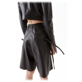 La Rando - Florida Shorts - Lambskin Leather - Black - Luxury High Quality Leather