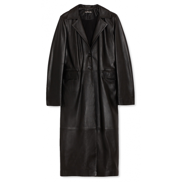 La Rando - Hurlingham Coat - Morbida Pelle di Agnello - Nero - Giacca Artigianale - Pelle di Alta Qualità Luxury
