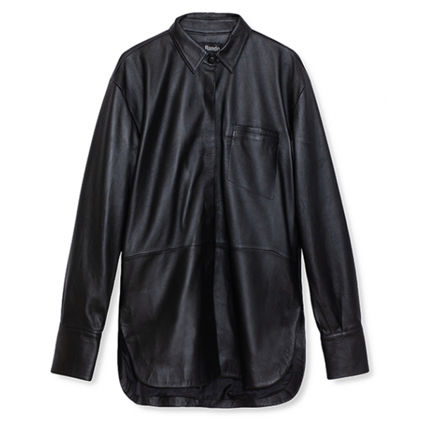 La Rando - Junin Shirt - Lambskin Leather - Black - Artisan Shirts ...
