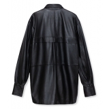 La Rando - Junin Shirt - Lambskin Leather - Black - Artisan Shirts - Luxury High Quality Leather