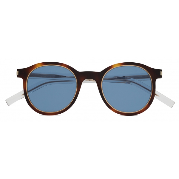 Yves Saint Laurent - SL 521 Rim Sunglasses - Medium Havana Royal Blue - Sunglasses - Saint Laurent Eyewear