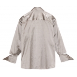 La Rando - Longchamps Shirt - Seta - Grigio Perla - Camicie Artigianali - Pelle di Alta Qualità Luxury