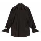 La Rando - Longchamps Shirt - Seta - Nero - Camicie Artigianali - Pelle di Alta Qualità Luxury
