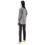 La Rando - Longchamps Shirt - Lana - Grigio - Camicie Artigianali - Pelle di Alta Qualità Luxury