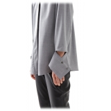 La Rando - Longchamps Shirt - Lana - Grigio - Camicie Artigianali - Pelle di Alta Qualità Luxury
