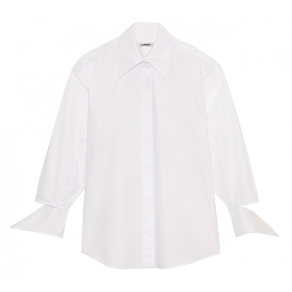 La Rando - Longchamps Shirt - Cotton - White - Artisan Shirts - Luxury High Quality Leather