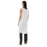 La Rando - Lugano Dress - Cotone - Bianco - Vestito Artigianale - Pelle di Alta Qualità Luxury