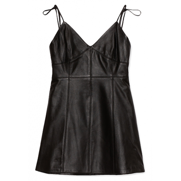 La Rando - Bragado Dress - Morbida Pelle di Agnello - Nero - Vestito Artigianale - Pelle di Alta Qualità Luxury
