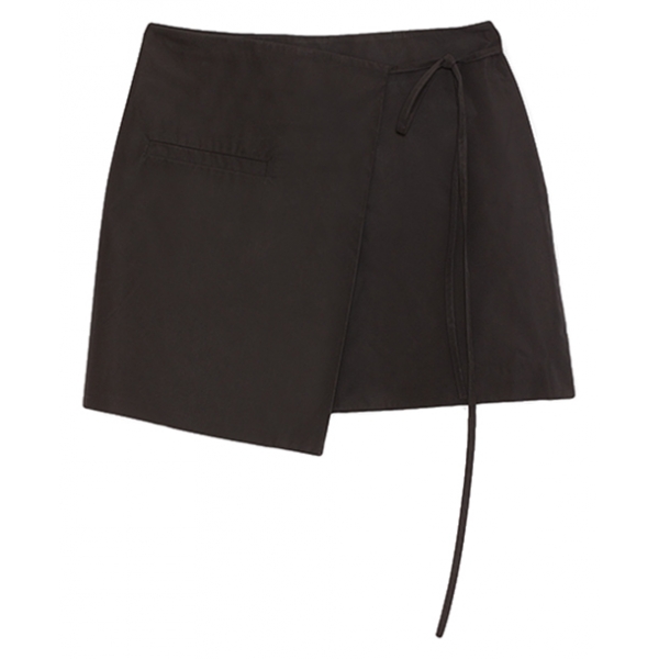 La Rando - Traful Mini Skirt - Polyester - Black - Artisan Skirt - Luxury High Quality Leather