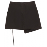 La Rando - Traful Mini Skirt - Poliestere - Nero - Gonna Artigianale - Pelle di Alta Qualità Luxury
