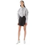 La Rando - Traful Mini Skirt - Poliestere - Nero - Gonna Artigianale - Pelle di Alta Qualità Luxury