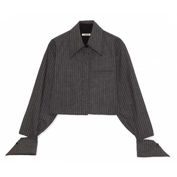 La Rando - Obera Shirt - Cotton - Grey - Artisan Shirts - Luxury High Quality Leather